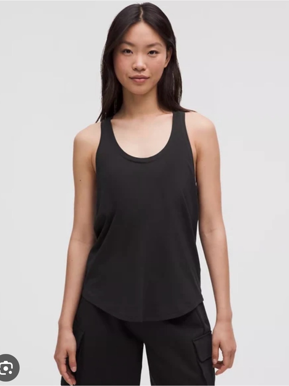 lululemon athletica Black Scoop-Neck Performance Tank